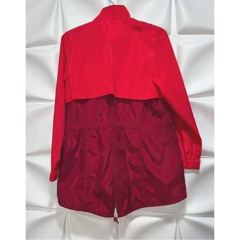 T By Talbots Sz Mp Pm Red Color-Block Zip Up Wind… - image 3